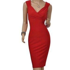 Red sheath dress size small NWT